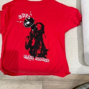 Olivia Rodrigo Guts Graphic Short Sleeve Tee - Red